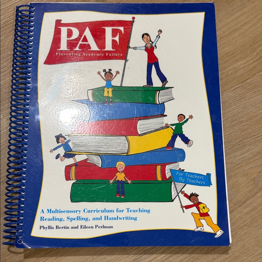 PAF Preventing Academic Failure Curriculum Book - Blue, Red, Green, Yellow